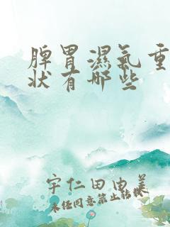 脾胃湿气重的症状有哪些