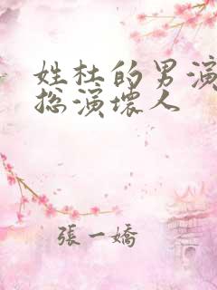 姓杜的男演员 总演坏人