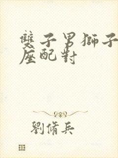 双子男狮子女星座配对