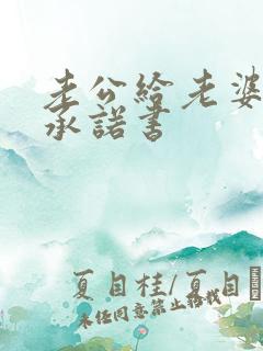 老公给老婆写的承诺书