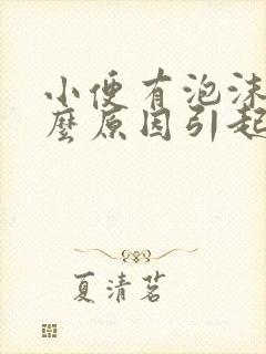 小便有泡沫是什么原因引起的