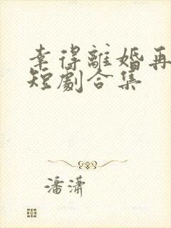 幸得离婚再相遇短剧合集