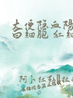 大便隐血阳性 白细胞 红细胞