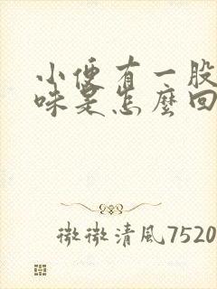 小便有一股腥臭味是怎么回事