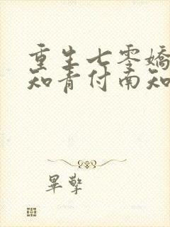 重生七零娇娇女知青付南知