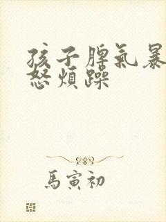 孩子脾气暴躁易怒烦躁