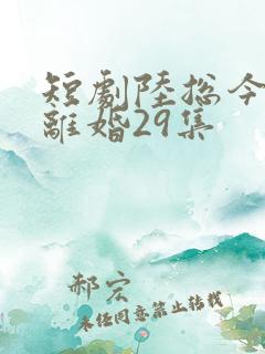 短剧陆总今天要离婚29集