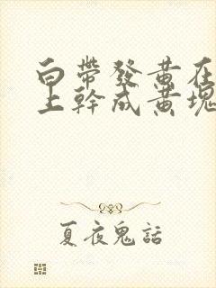 白带发黄在内裤上干成黄块