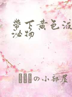 带下黄色液体分泌物