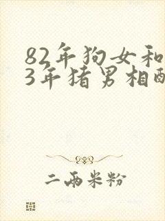 82年狗女和83年猪男相配婚姻如何