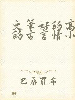 文笔好的高质量的古言情小说推荐