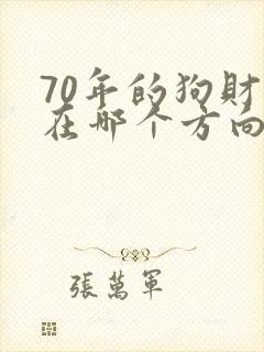 70年的狗财运在哪个方向