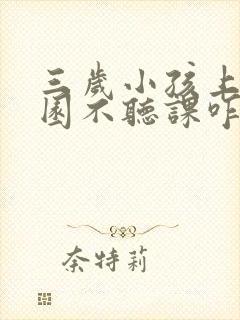 三岁小孩上幼儿园不听课咋办