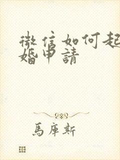 微信如何起诉离婚申请