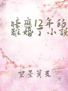 暗恋12年的他离婚了小说免费阅读