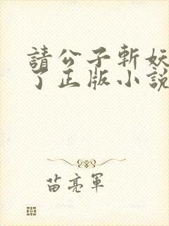 请公子斩妖裴不了正版小说