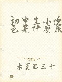 初中生小便是红色是什么原因