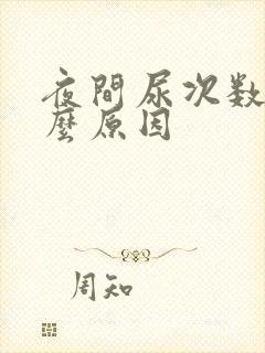 夜间尿次数多什么原因