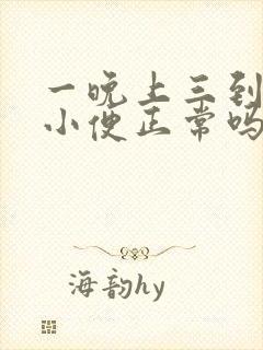 一晚上三到四次小便正常吗