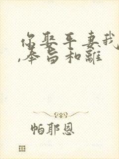 你娶平妻我高嫁,奉旨和离