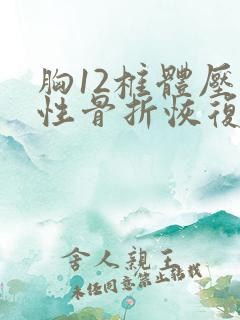 胸12椎体压缩性骨折恢复期