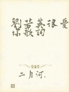 刘若英很爱很爱你歌词