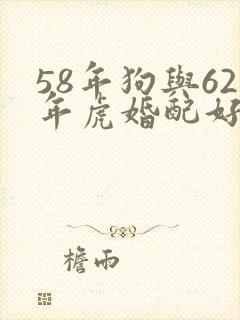 58年狗与62年虎婚配好吗?