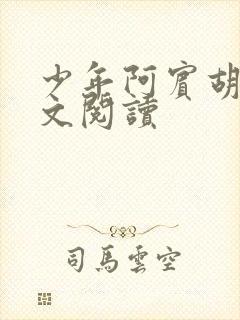 少年阿宾胡太全文阅读