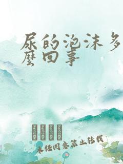 尿的泡沫多是怎么回事