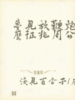 梦见放鞭炮是什么征兆周公解梦