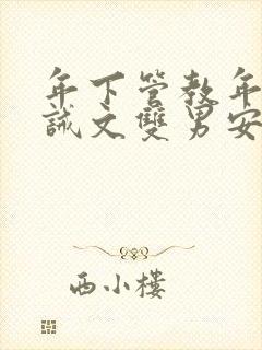 年下管教年上训诫文双男安文