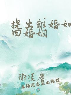 提出离婚如何挽回婚姻