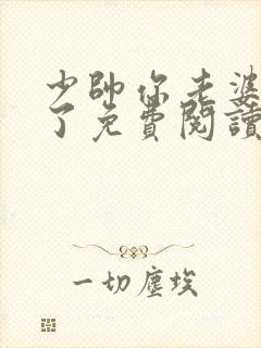 少帅你老婆又跑了免费阅读全