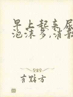 早上起来尿白色泡沫多,消散慢