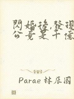 闪婚后,发现老公竟是千亿大佬木头人txt