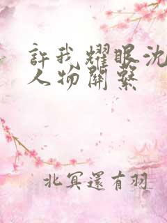 许我耀眼沈皓明人物关系