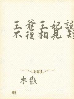 王爷王妃说此生不复相见 短剧