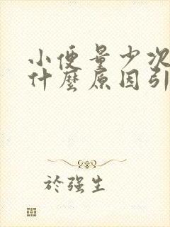 小便量少次数多什么原因引起的