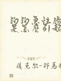 狗狗急性肠胃炎是怎么引起的