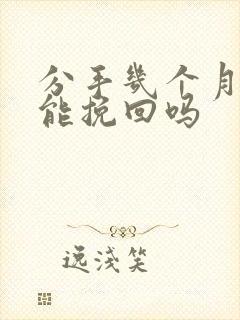 分手几个月了还能挽回吗