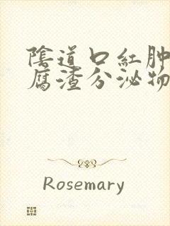 阴道口红肿有豆腐渣分泌物