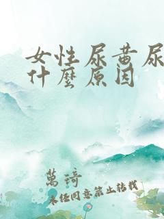 女性尿黄尿臭是什么原因