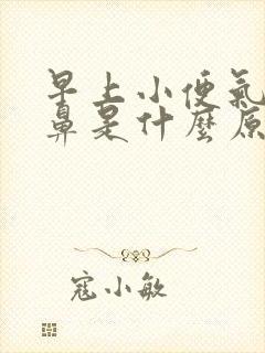 早上小便气味刺鼻是什么原因?