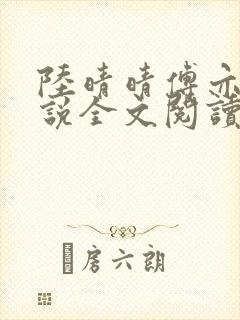 陆晴晴傅亦笙小说全文阅读