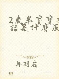 2岁半宝宝不说话是什么原因