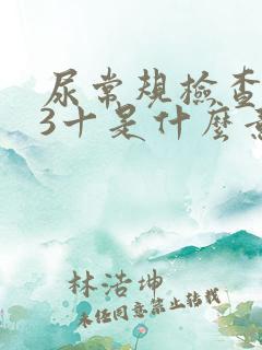 尿常规检查隐血3十是什么意思