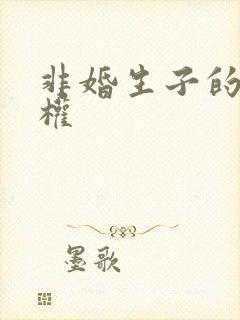 非婚生子的继承权