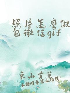 照片怎么做表情包微信gif