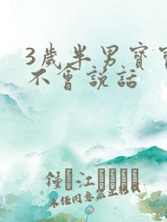 3岁半男宝宝还不会说话