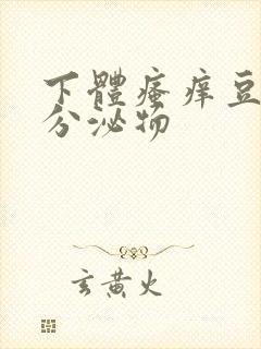 下体瘙痒豆腐渣分泌物